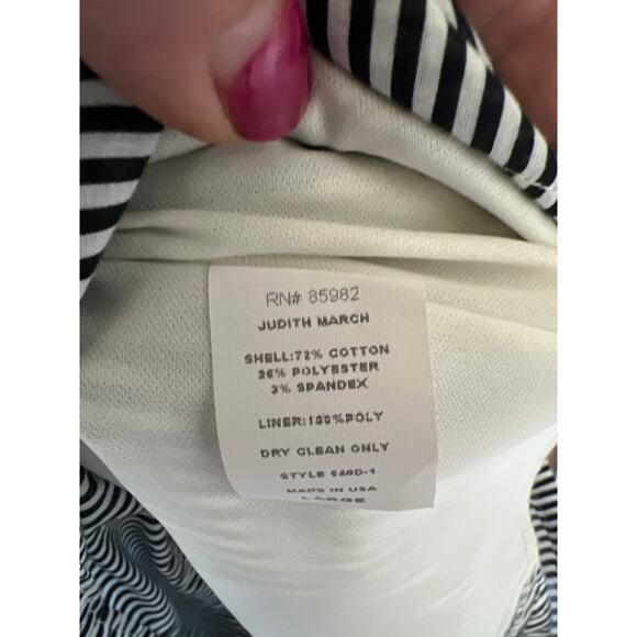 NWOT Judith March size large yellow & black strapless mini dress - Picture 5 of 5